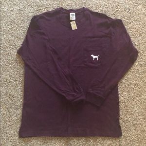 PINK Victoria's Secret Tops - PINK—long sleeve maroon campus tee PINK Victoria's Secret Tops - PINK—long sleeve maroon campus tee
